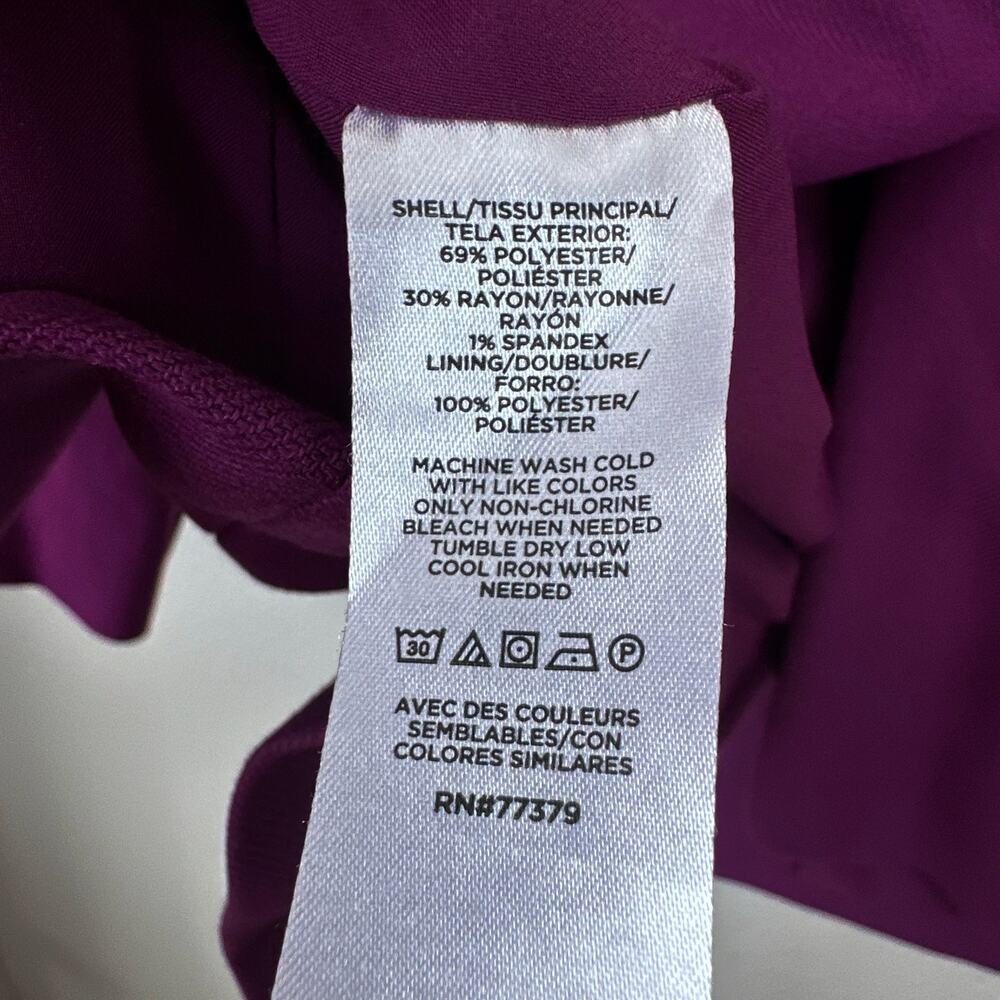 ANN TAYLOR Hutton Blazer Twill Pulsar Purple Size 4 Notched Collar Office Jacket - Picture 8 of 9